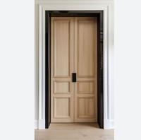 Porte battante intérieure en bois massif minimaliste - Insonorisée et résistante à l'humidité pour hôpital et salon