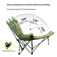 Chaise longue d'extérieur pliable à dossier haut, multi-positions, réglable, avec structure en acier inoxydable, en tissu Oxford moderne, carrée