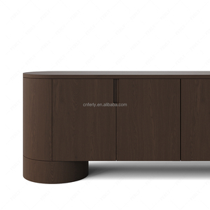 Console <span class=keywords><strong>TV</strong></span> <span class=keywords><strong>en</strong></span> teck massif FERLYLuxury, meuble de rangement moderne pour salon, personnalisable pour la maison et l'hôtel - Product Image 4