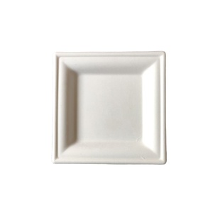 Bộ Đồ Ăn Mía Có Thể Phân Hủy Sinh Học Có Thể Phân Hủy Bagasse Giấy Bột Giấy 6Inch Tấm Vuông - Product Image 4