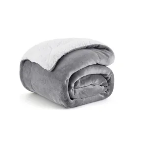 Sherpa Fleece Gooi Deken Traditionele Geborduurde Microfiber Pluizige Stevige Winterdekens Voor Bed En Decoratieve Bank Gebruik