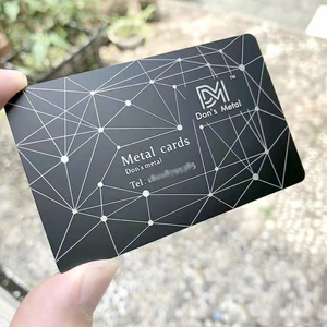Carte de visite professionnelle en métal NFC Hexin, en acier inoxydable, pour accès VIP, communication professionnelle et gestion des adhésions - Product Image 4