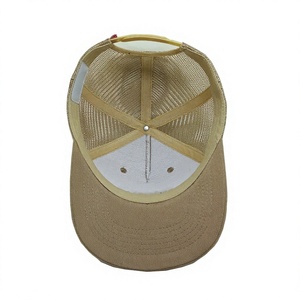 Gorra Trucker Personalizada al por Mayor, 5 Paneles, Color Caqui, Malla Trasera, Cierre a Presión, con Logotipo Personalizado, Perfil Medio, Estructurada, Precurvada - Product Image 4