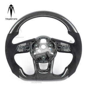 Volante in Fibra di Carbonio LED Compatibile con <span class=keywords><strong>Audi</strong></span> A4 B9 A3 A5 RS3 RS4 RS5 S3 S4 S5 A6 A7 A8 Q5 <span class=keywords><strong>Q7</strong></span> Q8 TT R8 TTS - Product Image 1