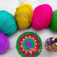 Fil acrylique HENGYI 50g pour tricot à la main, doux et résistant, anti-boulochage, filé en anneau, mélangé, recyclé, teint, style fantaisie