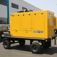 Grupo Electrógeno Diésel de 100KW 125KVA, Silencioso, Móvil, con Remolque, Trifásico, para Energía de Reserva