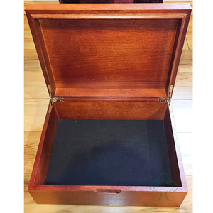 Caja de Almacenamiento de Madera de Roble Oscuro Grande, Grabada a Medida, con Tapa con Bisagras, Caja de Regalo Decorativa <span class=keywords><strong>para</strong></span> Recuerdos - Product Image 3