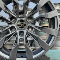 Rines de Aleación Monobloque Personalizados en Negro Hiperbrillante, 100 mm PCD, Nuevos Rines de Aluminio para Automóviles de Pasajeros