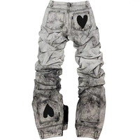DiZNEW Jeans Baggy Streetwear Homme, Pantalon Ample Hip Hop, Jean Oversize Femme, Jean Boyfriend en Denim
