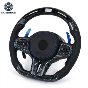 M CS CSL Style Carbon Fiber D-vormig stuurwiel voor M2 M3 M4 M5 G80 G82 F80 F82 F87 F90 G20 M340i - Product Image 3