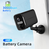 Caméra de sécurité alimentée par batterie avec carte SIM 4G LCLCTEK, caméra de sécurité avec projecteur 4MP, caméra IP Wifi IP66 sans fil pour extérieur