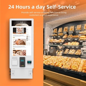 27/32 Inch Smart Order Qr Barcode Display <b>Printer</b> Black/White Color Wall Mount Self-Service Kiosk Cash/Cashless Payment for - Product Image 4