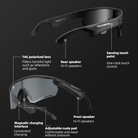 ROCKBROS Lunettes Intelligentes Bluetooth Audio Sans Fil pour le Cyclisme – Lunettes de Soleil Sportives avec Bluetooth Intégré