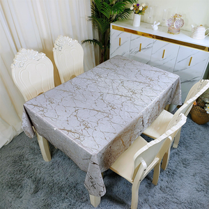 Cao cấp dập nổi vàng PVC Khăn trải bàn sang trọng hoa không dệt kỹ thuật đơn giản bán buôn bảng nhựa bìa cho nhà hàng - Product Image 2