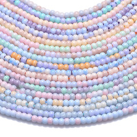 4mm Macaron Graine Perles Cuisson AB Couleur Ronde Perles de Verre Brin pour DIY Fabrication de Bijoux Collier Bracelet