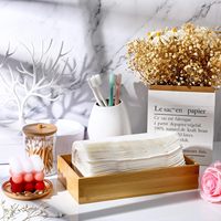 Plateau de salle de bain en bambou, plateau de coiffeuse, porte-serviettes en bambou, plateau de rangement, plateau décoratif de cuisine 9,8 x 5,5 pouces