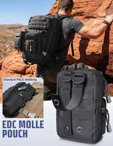 ชุดอุปกรณ์เสริม Molle 2 ชิ้น กระเป๋า EDC ขนาดเล็ก กระเป๋าใส่เครื่องมืออเนกประสงค์ ที่ใส่โทรศัพท์ IFAK เข็มขัดสำหรับใช้งาน กระเป๋าเป้สะพายหลัง เสื้อกั๊ก กันน้ำ - Product Image 6