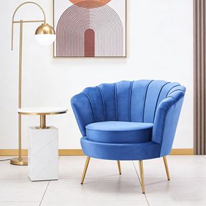 <span class=keywords><strong>Fauteuil</strong></span> d'appoint <span class=keywords><strong>en</strong></span> velours style floral, rembourré, avec pieds <span class=keywords><strong>en</strong></span> métal doré, pour chambre, salon et coiffeuse - Product Image 3