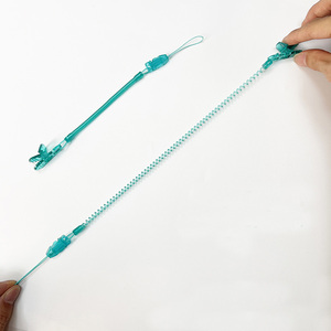 Tùy Chỉnh Cuộn Dây Chuỗi Cho Kéo PVC Dây Keyring Nhựa Alligator Clip Cuộn Dây Tether Mùa Xuân Cuộn Dây Dây Buộc <span class=keywords><strong>Keychain</strong></span> - Product Image 2