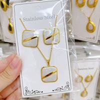 Groothandel RVS Emaille Bloem Vlinder Hart Fruit Schelp Oorbellen Set met bijpassende hanger ketting sieraden voor vrouwen