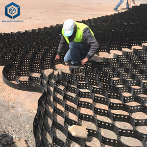 แผ่นตาข่ายรังผึ้งพลาสติกป้องกันการลาดตัวของพื้นดินแบบสามมิติสำหรับโครงการถนนในจอร์แดน - Product Image 5