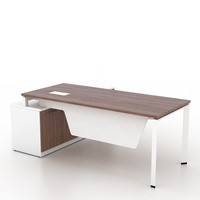 Bureau de direction en acier et bois durable classique moderne avec fonction extensible pour les gestionnaires/PDG pour le travail à domicile