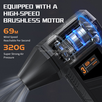 Ventilateur souffleur portable à batterie au lithium 110000 tr/min sans fil sans fil électrique portable DIY sèche-cheveux pour voiture jet de poussière nettoyeur