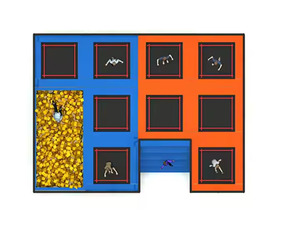 Parc de <span class=keywords><strong>trampoline</strong></span> intérieur commercial pour enfants et adultes Aire de jeux intérieure à saut gratuit pour parc d'attractions - Product Image 4