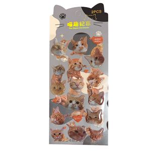 2 Stickers per verpakking Meow Meow Everyday Series Schattige kattenplanner stickers Planner benodigdheden DIY stickers - Product Image 5