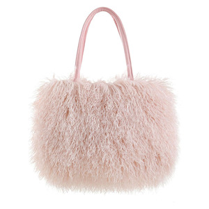 Costom Fashion Winter Fuzzy Tote Bag Bolso rizado de imitación Bolso de hombro peludo Monederos con <span class=keywords><strong>asa</strong></span> superior grande - Product Image 1