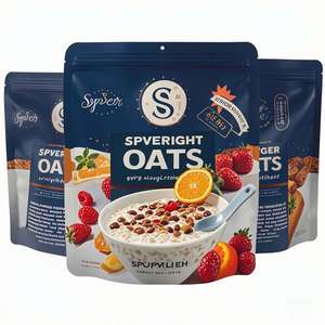 Custom Resealable Zip <b>Lock</b> Closure Aluminum Foil Stand-Up Pouch Breakfast Cereal Fruit Oatmeal Muesli Nuts Plastic <b>Bags</b> - Product Image 1