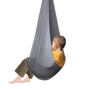 Children's Elastic Therapy Swing Sensory Training <b>Hammock</b> <b>Indoor</b> For Autistic Kids 200kg Load Capacity Blue Fabric - Product Image 2