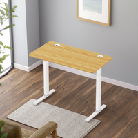 Ecomax Bureau électrique réglable en bambou Bureau debout de bonne qualité avec bureau relevable Style moderne pour chambre à coucher