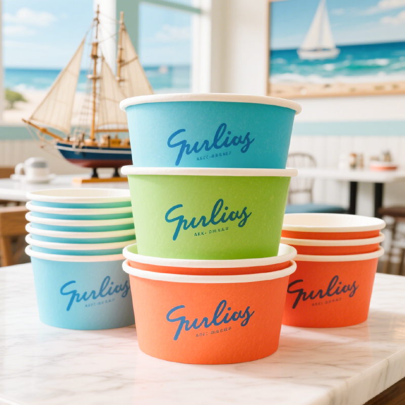 Custom Eco-Friendly Biodegradable Kraft Paper Salad Container Food Grade Bowls Plates Embossed Lid for Noodles Cookies Food