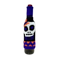 Décoration de bouteille tricotée en forme de squelette pour Halloween, très vendue, pour fêtes d'Halloween
