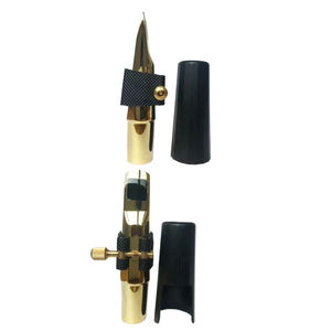 알토 테너 소프라노 색소폰 금속 마우스 피스에 대한 PU 가죽 합자 패스너 - Product Image 5