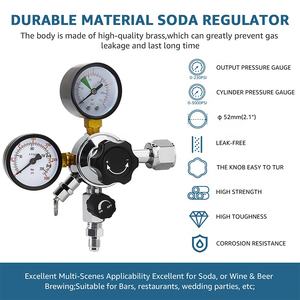 Regulador de <span class=keywords><strong>CO2</strong></span> de Doble Barril CGA320 con Presión de Salida de 0-230 PSI para <span class=keywords><strong>Kegerator</strong></span> con Conexiones Rápidas de Desconexión de 7/16-20 UNF para Cerveza y Refrescos - Product Image 4