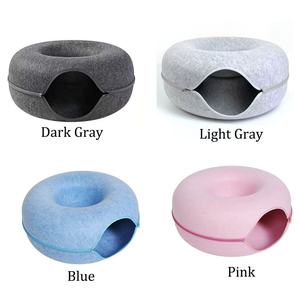 Natürliches Filz-Haustierbett für Katzen und kleine Hunde, umweltfreundlich, lustig, weich, bequem, Katzentunnel, Höhlenbetten, Katzennest, Haustierbedarf für den Innenbereich - Product Image 3