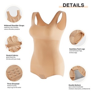 Shapewear une pièce sans couture pour femmes coupe ajustée contrôle du ventre <span class=keywords><strong>et</strong></span> lifting des fesses vêtements amincissants serrés - Product Image 3