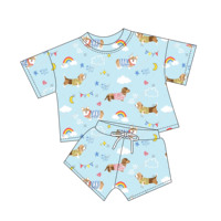 Ensembles de pyjamas familiaux imprimés Cartoon Monster Truck Adventure, vêtements de détente côtelés assortis avec cordon de serrage, pyjamas quotidiens adaptés aux enfants
