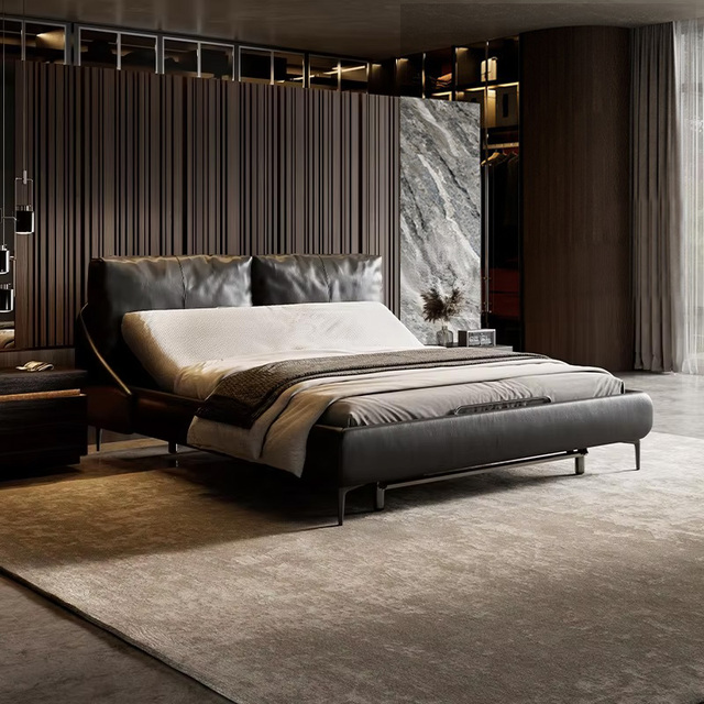 Modern Luxury Smart Bedroom Furniture king Size Soft Bed with Adjustable Head and Foot Electric Bed zero Gravity Good Sleep Bed