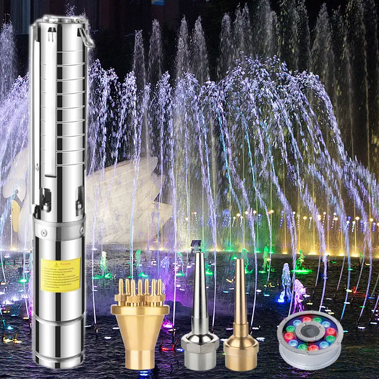 Çeşme gölet pompası su perdesi çeşme için su pompası dmx512 müzikal çeşme pompası