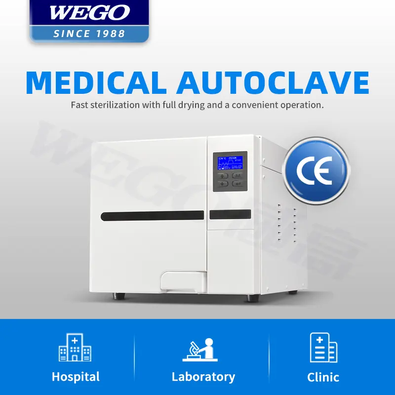 WEGO Hospital Clinic Table Top Portable 23L Sterilizer Dental Class B Steam Autoclave Multi-purpose Suitable For Medical Field