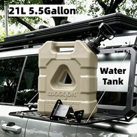 Conteneur d'eau portable en PE de 21 L avec robinet, baril d'eau montable sur fenêtre latérale pour tout-terrain, VTT, 4x4, camping