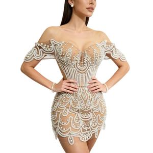 <span class=keywords><strong>Robe</strong></span> <span class=keywords><strong>de</strong></span> soirée <span class=keywords><strong>de</strong></span> ballet en soie/coton à paillettes blanches <span class=keywords><strong>pour</strong></span> adultes Lurong, style célébrité, festival, soirée, bal, podium - Product Image 1