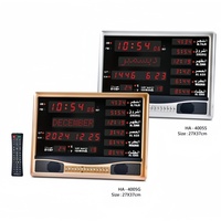 Vente chaude musulman numérique azan horloge mosquée prière monde temps automatique et numérique télécommande horloge murale multifonction