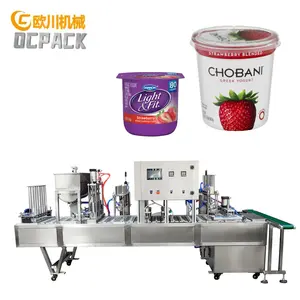 6 columns manual frozen yogurt cup filling packing machine