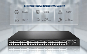 Switches PoE Gigabit L2 gérés 48 ports avec 2 ports SFP 1G pour CCTV 800W - Product Image 6
