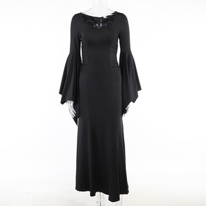 CF23528 <span class=keywords><strong>Nouvelle</strong></span> Collection Automne Robe Longue de Maternité Élégante et Ajustée, Manches Chauve-souris Style <span class=keywords><strong>Addams</strong></span> Family, Jupe Sirène Silhouette Queue de Poisson - Product Image 6