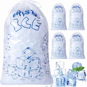 Sacs de rangement pour glaçons en EVA LDPE durables avec logo personnalisé, biodégradables, grande capacité, avec cordon de serrage - Product Image 1